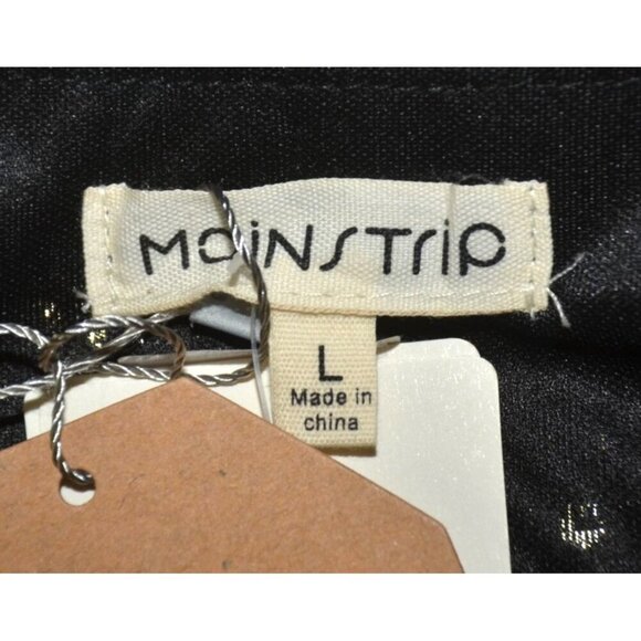 NWT Main Strip Full Sequin Black Gold Geometric Mini Skirt Size L Sexy Night Out - Picture 9 of 11